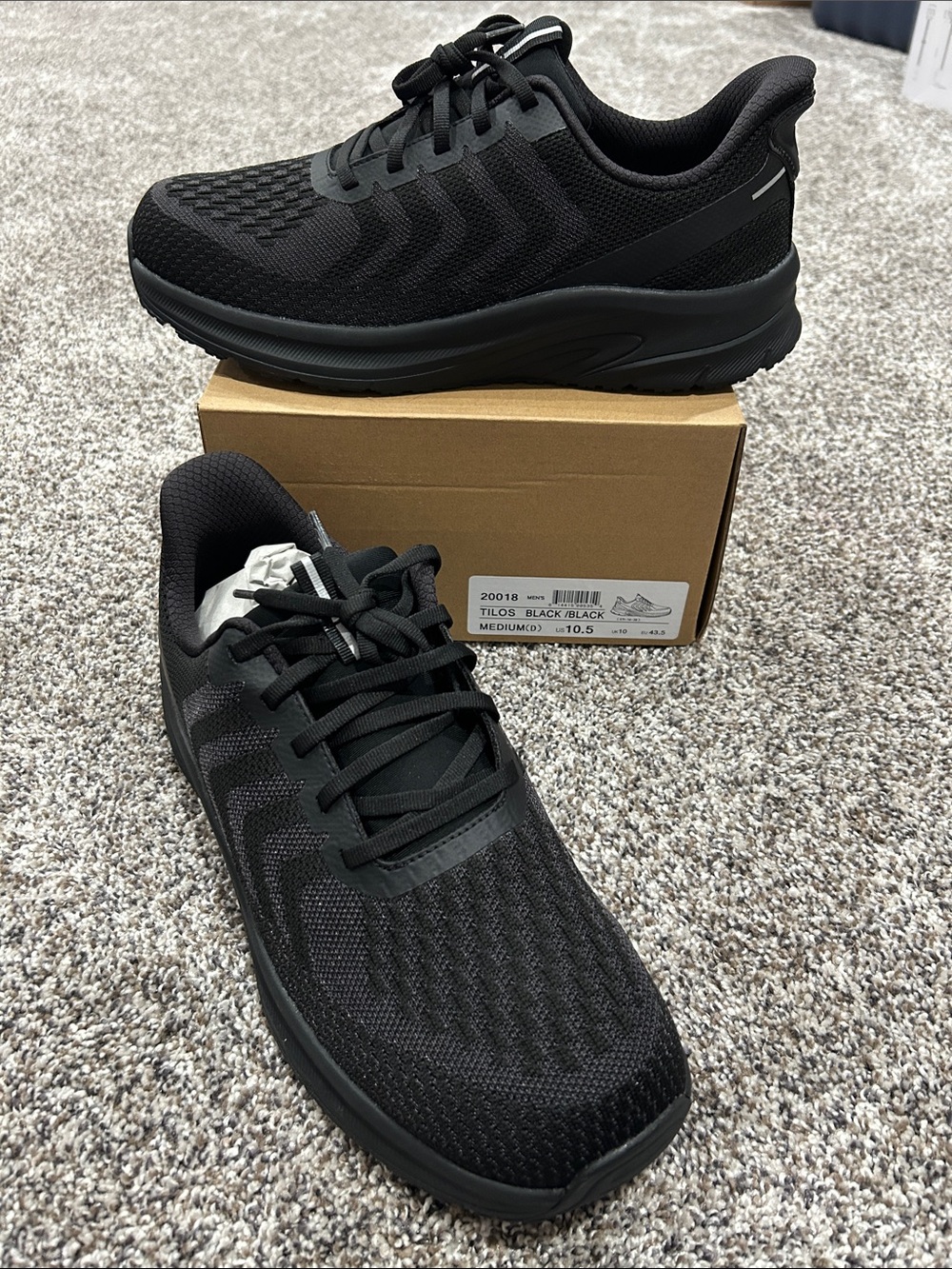 OrthoFeet Men's Tilos Black/Black (20018) sneakers